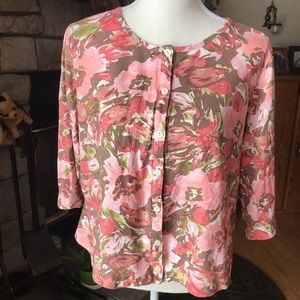 J. Jill Large Floral Button Up